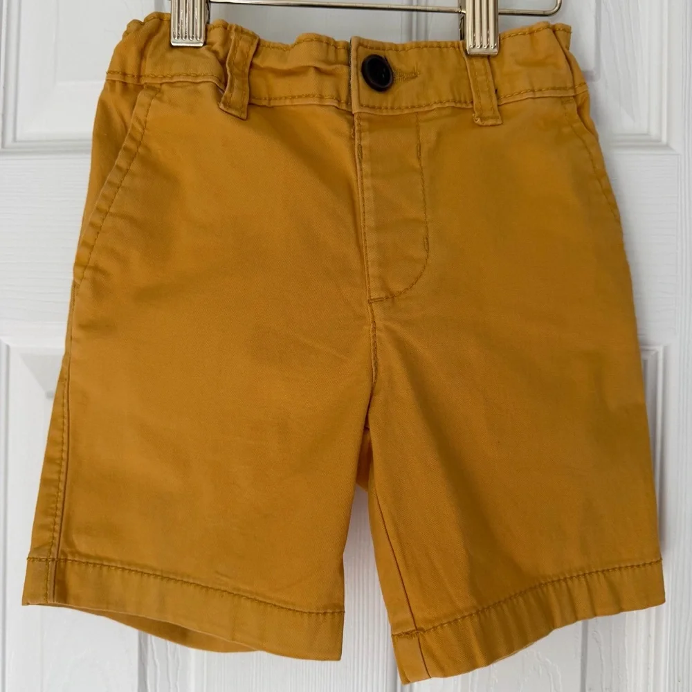 4/$25 OshKosh B'gosh Blue 100% Cotton Shirt and Yellow Shorts Matching Set Size3